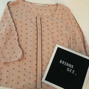 Light pink polka dot blouse